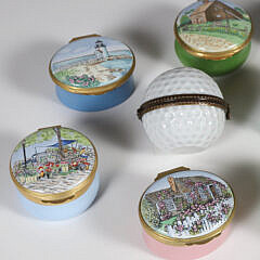 Collection of Ten Nantucket Limited Edition Enamel Boxes