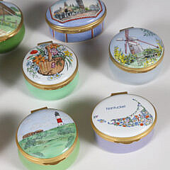 Collection of Ten Nantucket Limited Edition Enamel Boxes
