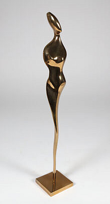 Brass Finial Sculpture Stamped on Base "Assises 1985- CCEF Strasbourg"