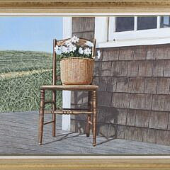 130-5515 Tom Mielko Tempera Basket with Daisies A_IMG_0287