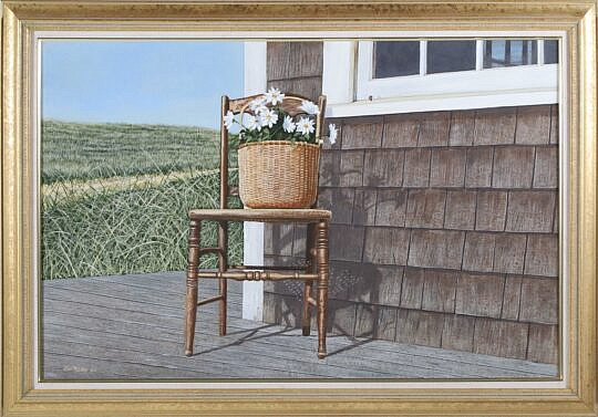 130-5515 Tom Mielko Tempera Basket with Daisies A_IMG_0287