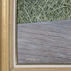 Tom Mielko Tempera on Board “Nantucket Basket with Daisies”