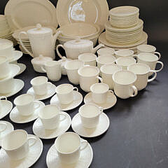 George Davis Wedgwood Bone China Nantucket Basket Weave Dinner Service