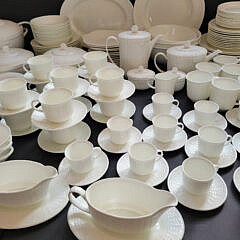 George Davis Wedgwood Bone China Nantucket Basket Weave Dinner Service