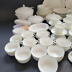 George Davis Wedgwood Bone China Nantucket Basket Weave Dinner Service