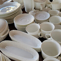 George Davis Wedgwood Bone China Nantucket Basket Weave Dinner Service