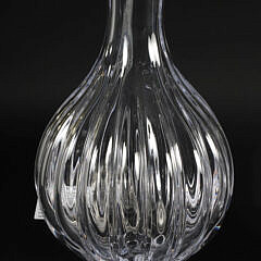 Pair Simon Pearce Clear Glass Lamps