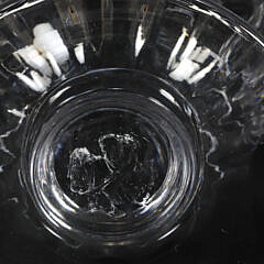 Pair Simon Pearce Clear Glass Lamps