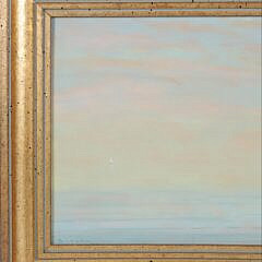 Robert Stark Jr. Oil on Board “Calm Seascape Where Sky and Water Meet”