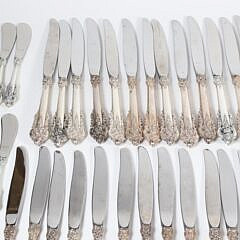163 Piece Wallace Grand Baroque Sterling Silver Flatware Service