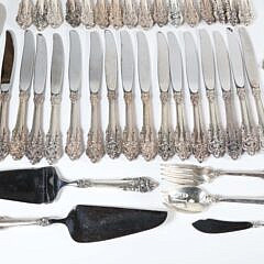 163 Piece Wallace Grand Baroque Sterling Silver Flatware Service