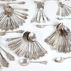 163 Piece Wallace Grand Baroque Sterling Silver Flatware Service