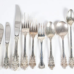 163 Piece Wallace Grand Baroque Sterling Silver Flatware Service