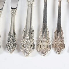 163 Piece Wallace Grand Baroque Sterling Silver Flatware Service