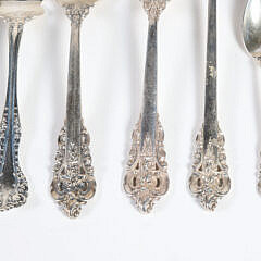 163 Piece Wallace Grand Baroque Sterling Silver Flatware Service