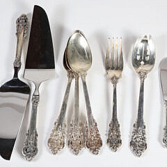 163 Piece Wallace Grand Baroque Sterling Silver Flatware Service