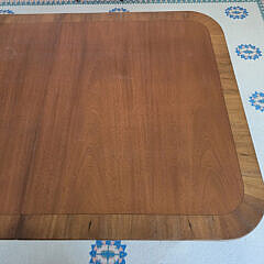 Regency Style Mahogany Double Pedestal Cross-Banded Dining Table, 20th Century