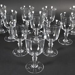 Twelve Baccarat Crystal Water Goblets