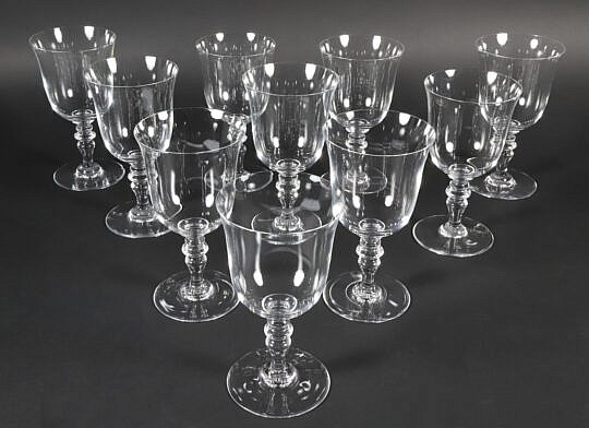 Twelve Baccarat Crystal Water Goblets