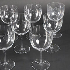 Twelve Baccarat Crystal Wine Glasses 