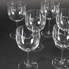 Twelve Baccarat Crystal Wine Glasses 
