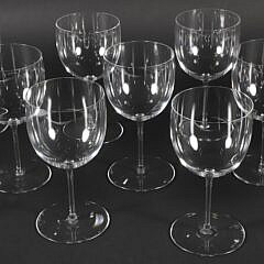 Eleven Baccarat Crystal Wine Glasses