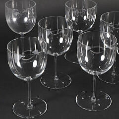 Eleven Baccarat Crystal Wine Glasses