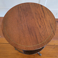 Vintage Mahogany Revolving Library Bookshelf Table