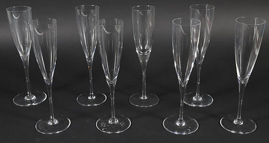 148-5427 Eight Baccarat Champagne Flutes A_IMG_0548