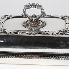 Two Silver Plated Covered Vegetable Dishes, 19th Century
