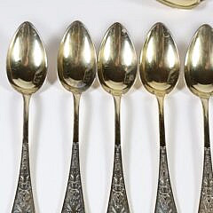 Set of Twelve French Vermeil Teaspoons