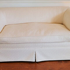 160-5515 Creme Upholstered Settee A