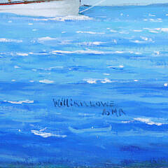William Lowe Oil on Linen “Schooners at Sea”