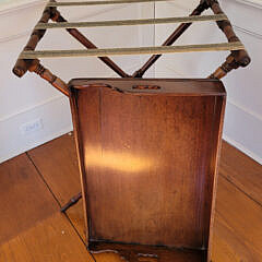 Antique Mahogany Butler’s Tray on Folding Stand, 19th Century