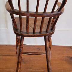 Contemporary Windsor Style Oak and Elm Wood Child’s High Chair