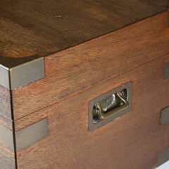 Vintage Benson & Hedges Mahogany Brass Bound Humidor Box