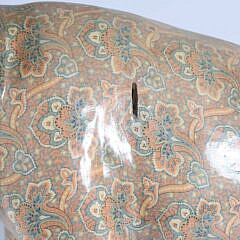 Large Hand Painted Floral Decorated Ceramic Piggy Bank, Signed Janice