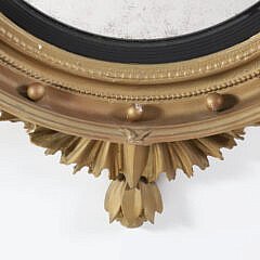 Regency Carved Convex Girondale Mirror, early 19th Century