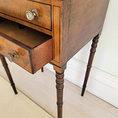 English Hepplewhite Inlaid Mahogany Work Stand, 19th Century