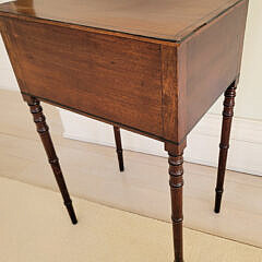 English Hepplewhite Inlaid Mahogany Work Stand, 19th Century