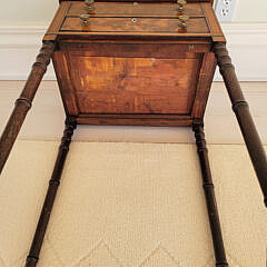 English Hepplewhite Inlaid Mahogany Work Stand, 19th Century