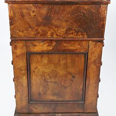 English Burr Walnut Davenport Desk, 19th Century