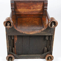 English Burr Walnut Davenport Desk, 19th Century