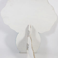 Decorative Painted “Geraniums” Cut Wood Fireboard