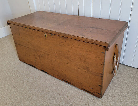 Pine Sea Chest/Blanket Box, 19th Century