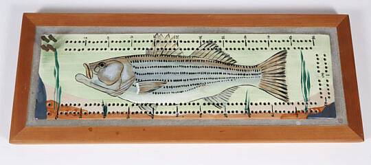 Striped Bass Ceramic Cribbage Board