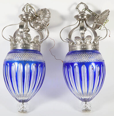 20-5471 Pair Cobolt Blue + Clear Light Fixtures A_IMG_9242 2
