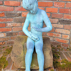 Bronze Sculpture of a Girl with a Turtle