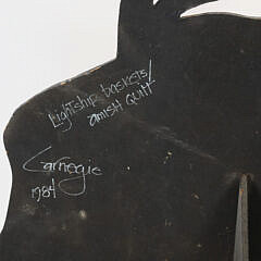 Linda Carnegie Decorative Painted “Lightship Baskets – Amish Quilt” Fireboard