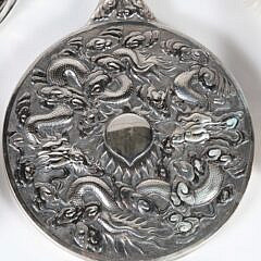 Chinese Export Silver Vanity Set Comprising 15 Pieces